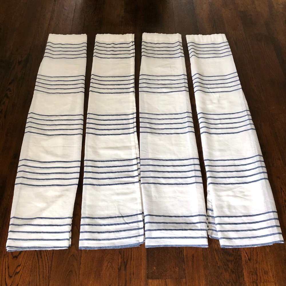 Four Striped Curtain Panels